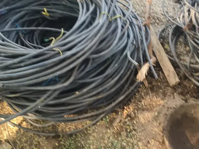 Coils of old cable