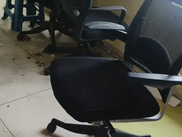 Office chairs from a vacated office