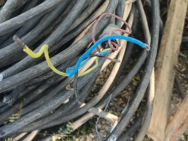 Old electrical cables for scrap