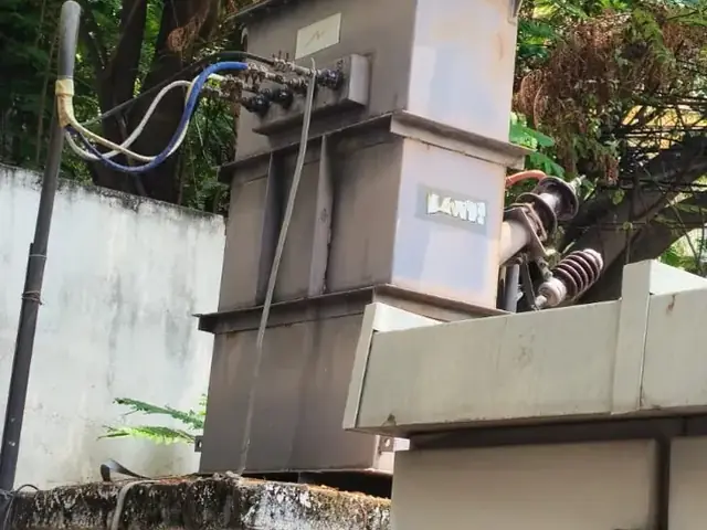Old electrical transformer