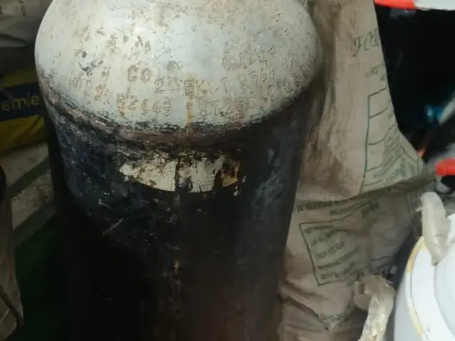 Old gas cylinder